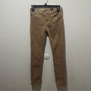 AG Adriano Goldschmied The Stevie Slim Straight Corduroy Pants in Classic Tan
